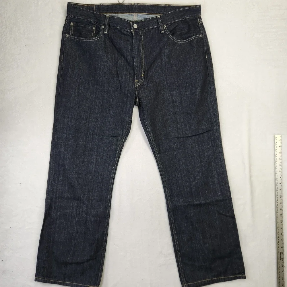 Levis 559 Relaxed Straight Jeans Mens 42x32‎ Dark Indigo Blue Denim 00559-4010